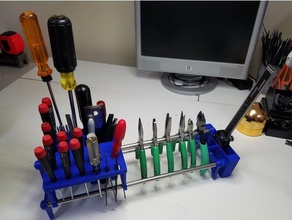 benchtop essentials tool holder pliers screwdrivers caliper holders boxes 3d print model - Mito3D