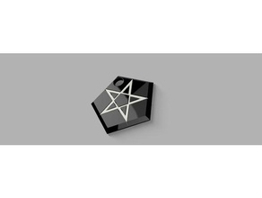 pendentif pentagramme porte-clés 3d print model - Mito3D
