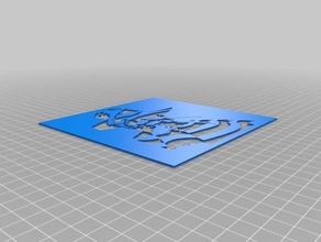 freddy krueger estêncil 3d impressão o dia das bruxas assustador 3d print model - Mito3D