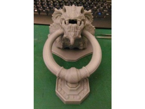 dragon battitore modelli porta door knocker 3d print model - Mito3D