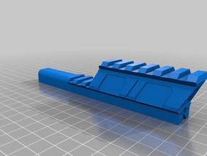 picatinny riser caliburn takedown magwell brinquedos jogos nerf 3d print model - Mito3D
