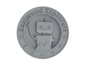 eastwood explorers robot medallion signs logos 3d print model - Mito3D