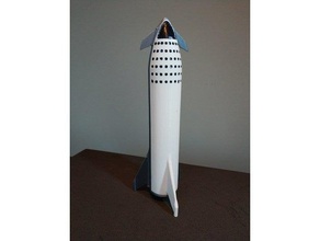 detailed 2018 spacex bfr articulating fins vehicles 3d print model - Mito3D