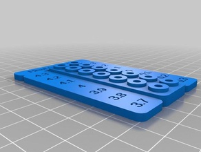 my customized heat insert test panel 3d printing tests 3d print model - Mito3D