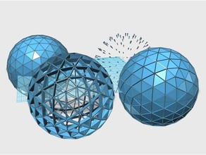 sphère géodésique 4v les mathématiques art 3d print model - Mito3D