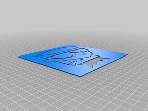 dexter estêncil 3d impressão dos desenhos animados cartoon network 3d print model - Mito3D