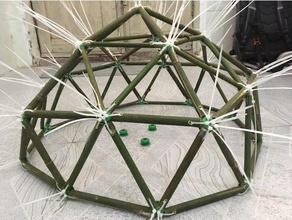 geodesic dome nodes small large domes other domekit recycling 3d print model - Mito3D
