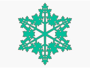flocon neige snowflake math art 3d print model - Mito3D