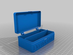 privado con bisagras de la caja organización personalizado 3d print model - Mito3D