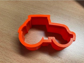 tractor cookie cutter food drink 3d print model - Mito3D