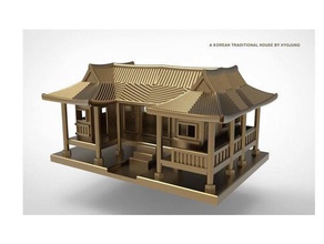 traditional korean house toys games 3dmodeling 3d modeling architecture art beautiful decoration display dollhouse fun funny thing hanok happy hyojung0320 korea mini scale smile south architect 3d print model - Mito3D