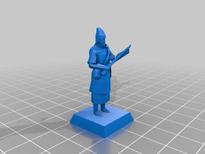 east europe musketeer strelec 28mm low poly toy game accessories historical wargaming 3d print model - Mito3D