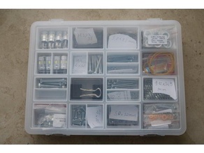caixa realiza de peças pequenas diy personalizado o organizador portaminuterie da ferramenta 3d print model - Mito3D