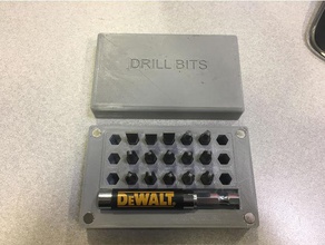drill bit case tool holders boxes custom dewalt bits holder hex hexagon magnetic 3d print model - Mito3D
