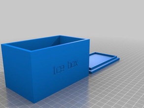 ice box 125x75x75mm les conteneurs personnalisé 3d print model - Mito3D