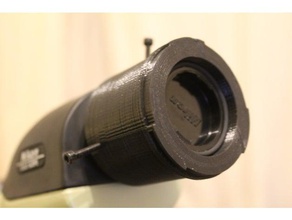 digiscope adaptador mk1 canon ef câmera astrofotografia dslr da fieldscope luneta 3d print model - Mito3D