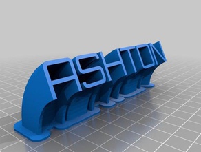 ashton adı tabağımı ofis özelleştirilmiş 3d print model - Mito3D