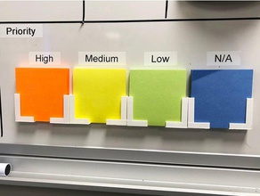 hanging post-it note holder office kanban supplies scrum 3d print model - Mito3D