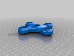 fidget spinner body 4 arms toy game accessories fidgetspinner hand 3d print model - Mito3D