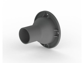 flange mount round vacuum hose connector parts shopvac adapter 3d print model - Mito3D