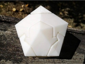 stash puzzle icosahedron puzzles geometry 3d print model - Mito3D