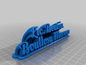 lic beatriz boullosa moreno office personalizzato 3d print model - Mito3D