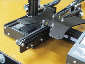 ender-3 y-axis carriage wheel adjustment correction 3d printer parts bracket modification creality ender 3 end stop turn around 3d print model - Mito3D