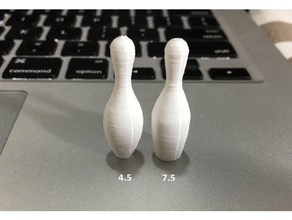 pin miniature bowling wider bottom toys games 3d print model - Mito3D