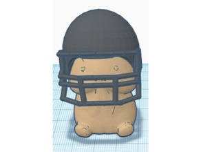 ding casco da football creature 3d print model - Mito3D