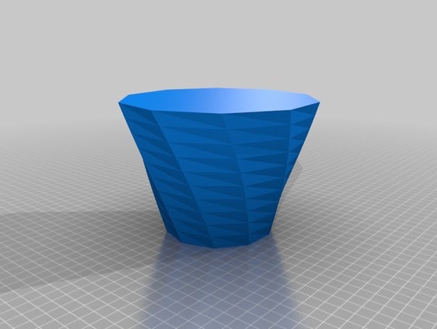 10 110 45 80 30 tordu polygone vase les conteneurs personnalisé 3D print model - Mito3D