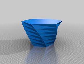 6 110 60 100 45 tordu polygone vase les conteneurs personnalisé 3d print model - Mito3D