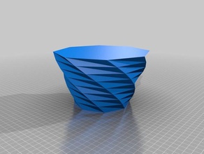 8 110 60 100 90 tordu polygone vase les conteneurs personnalisé 3d print model - Mito3D
