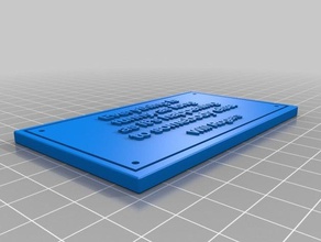 divertente placca i segni loghi personalizzato preventivo preventivi 3d print model - Mito3D