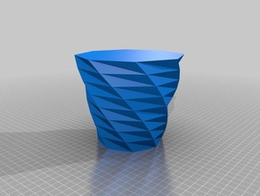 8 130 50 80 90 torcida polígono vaso recipientes personalizado 3d print model - Mito3D