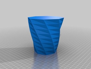 8 115 40 60 55 twisted poligono vaso i contenitori personalizzato 3d print model - Mito3D