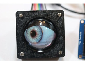 cuenca del ojo 3d la impresión adafruit animado ojos capó convexa de lente plástico oled pantalla raspberry pi 3d print model - Mito3D