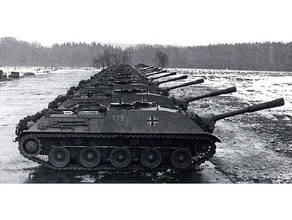 kanonenjagdpanzer vehicles 15mm 1100 1300 6mm bundeswehr cold war flames micro armor tank 3d print model - Mito3D