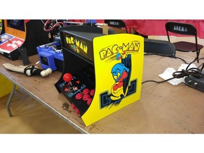 mini pac-man inspirado arcade cabinet video juegos los de azar retrogaming retropie 3d print model - Mito3D