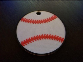 baseball trousseau de clés porte-clés 3d print model - Mito3D