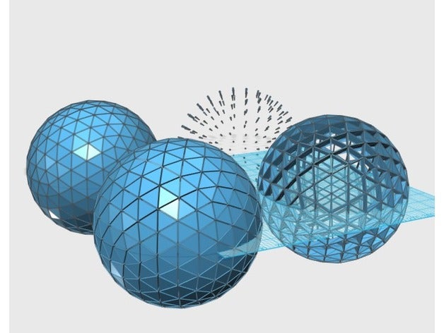 geodesic sphere 5v math art 3D print model - Mito3D