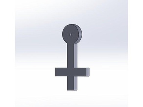 spigolo cruz invertida art orecchino 3d print model - Mito3D
