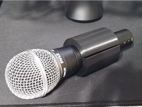 konischer Schaft Mikrofon-adapter 50mm Fass Musik Mikrofon Schock-mount konische 3d print model - Mito3D