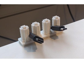 cable holder hong kong style buildings computer 3d print model - Mito3D
