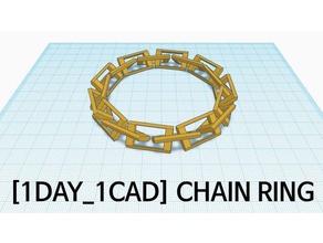 1día 1cad anillo de la cadena moda 1day1cad fresco bueno elemento niza tinkercad 3d print model - Mito3D