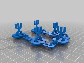 &phi&omega&psi 8 letters chain gang sculptures 3d print model - Mito3D