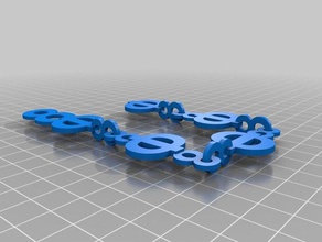 lettres gang de chaîne porte-clés 3d print model - Mito3D