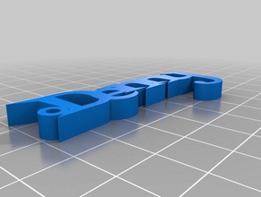 mon personnalisés simple personnalisé nommé un trousseau de clés porte-clés 3d print model - Mito3D
