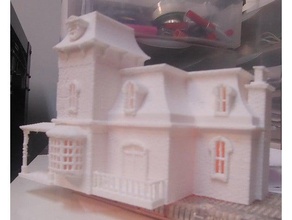 casa de estilo vitoriano edifícios estruturas assombrado led 3d print model - Mito3D
