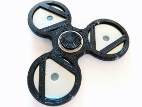 fidget spinner 6washers mechanisch ist - Spielzeug fidgetspinner hand zappeln 3d print model - Mito3D