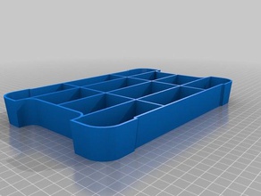 boite ecrou camada 2 recipientes personalizado 3d print model - Mito3D